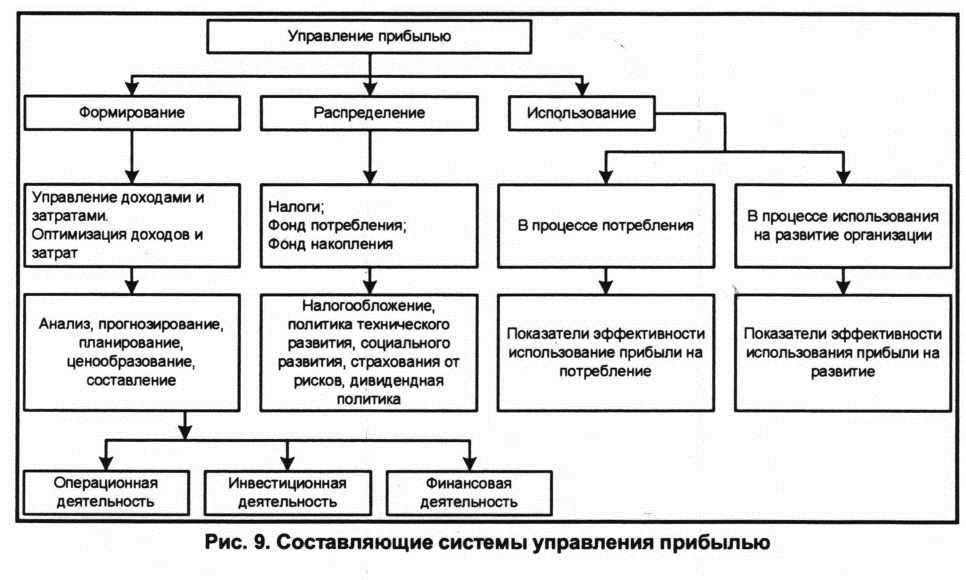 Составляющие системы управленяи прибылью