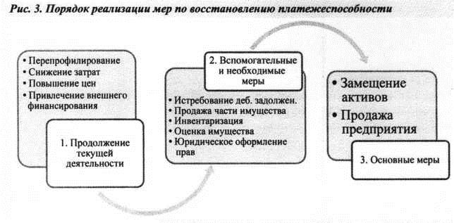 Порядок реализации мер по востановлению платежеспособности