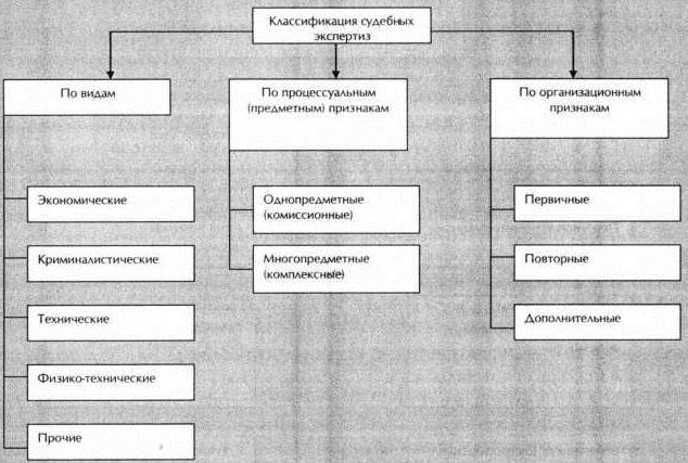 Классификация судебных экспертиз